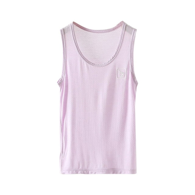 Tween Boy Racerback Tank Top Cartoon Print Round Neck Vest Casual Soft Comfortable Tanks