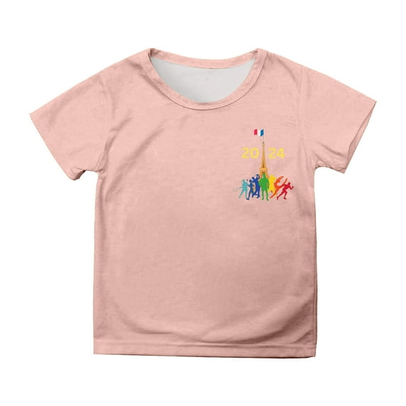 Tween Boy's Paris T Shirt Sports Fans Gift Tops Summer Short Sleeved T-Shirt