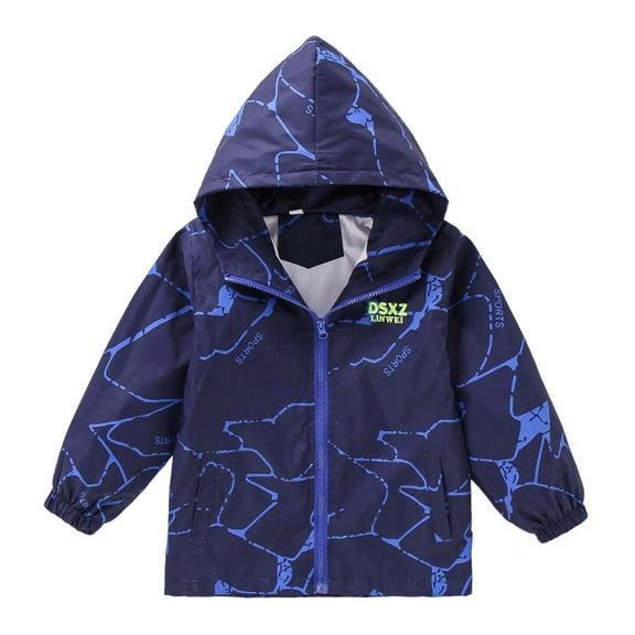 Tween Boys Jacket Windproof Casual Coat Kids 4 15 Spring Fall Outerwear Jacket With Utility Clothing Blue Size 10-11T