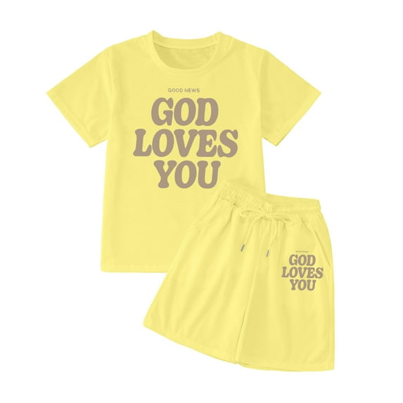 Tween Boys Pajamas Set Letter Print Crewneck Soft Comfort Short Sleeve Top Shorts Set Summer Loungewear Tween Girls Pajamas Size 11-12 Years