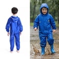 thumbnail image 1 of Tween Boys Rain Suit 1 Piece Hoodie Overalls for Boys Waterproof Tween Rain Jackets Girls Rain Coat 12-13 Years, 1 of 9