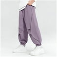thumbnail image 1 of Tween Boys Track Pants Quick Dry Athletic Elastic Waist Baggy Piping Detail Joggers for Basketball Training Sportswear, 5T-16Y, 1 of 5
