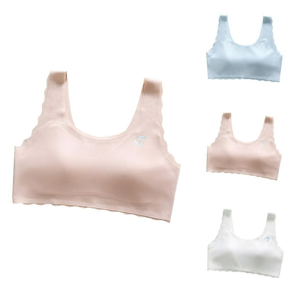 Tween Bra Girls Sports Bra Comfortable Training Bras for Girls Soft Solid Color Sports Bras for Teen Girls Underwear for Daily Wear