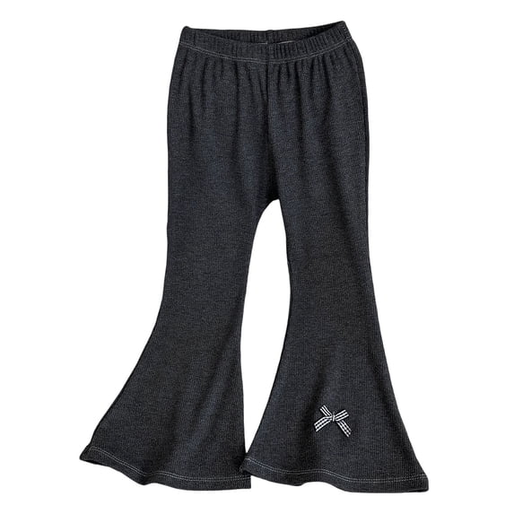 Tween Clothes Girls Flare Dress Pants Kids Bootcut School Uniform Slacks with Half Elastic Waist