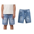 thumbnail image 1 of Tween Denim Shorts Classic Slim Fit Denim Shorts with Pockets Baby Boy Shorts 13-14 Years, 1 of 7