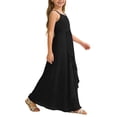 thumbnail image 1 of Tween Flower Girl Dress Black Sleeveless Casual Holiday Dress Graduation Ceremony Outfit 11-12Years, 1 of 5