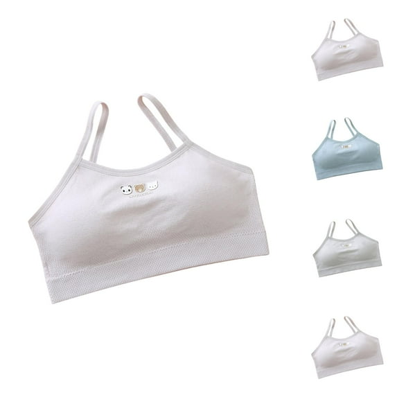 Tween Girl Bras No Underwire Bra for Girls Teen Girls Underwear Seamless Training Bras Adjustable Straps Comfortable Sports Bras for Active