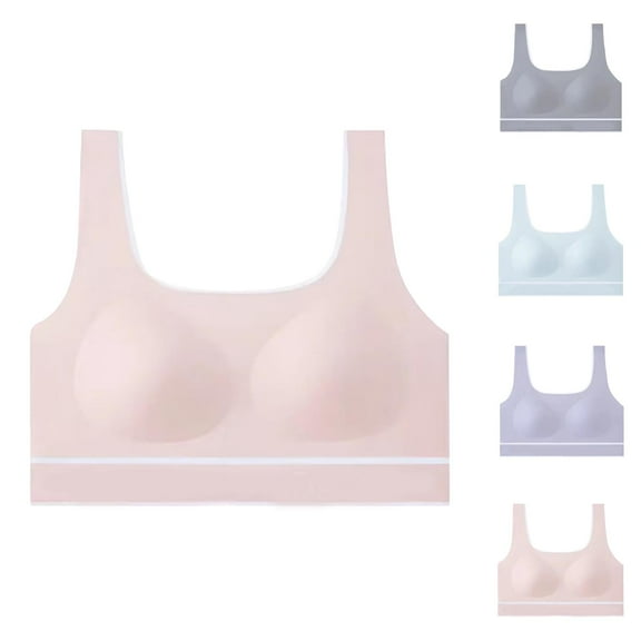 Tween Girl Bras Wireless Training Bra Girls Underwear Training Bras for Teen Girls - Soft Comfort Solid Color Sports Bras Ideal for Everyday Wear