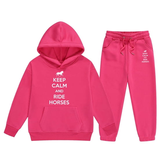Tween Girl Clothes 2 Pieces Outfit Set Winter Outfits Hoodie And Jogger Set Casual Letter Print Pullover With Pants Outfit For Toddler To Teen Casual Sweatsuits Sets 6-7 Years