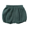 thumbnail image 1 of Tween Girl Comfy Shorts New Newborn Baby Girls Boys Solid Color Short Pants Cotton Linen Cute Bloomers Comfort Soft Shorts Green 2-3 Years, 1 of 9