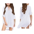 thumbnail image 1 of Tween Girl Swim Cover Up V Neck Long Sleeve Chiffon Shirt Quick Dry Swimming Dress Girl's Swimsuit Coverups 12-13 Years, 1 of 9