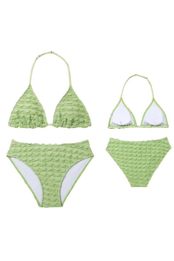 Tween Girl Swimsuit Triangle Bikini 2 Piece Girl Bathing Suit with Chest Pad Bathing Suit for Tween Girls 13-14 Years