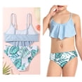 thumbnail image 1 of Tween Girl Swimsuits Ruffled 2 Piece Girls Swim Suits with Chest Pad Bathing Suits for Tween Girls 13-14 Years, 1 of 9