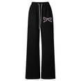 thumbnail image 1 of Tween Girls Bow Drawstring Loose Fit Lightweight Straight Leg Athletic Casual Jogger Pants, 1 of 4