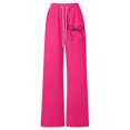 thumbnail image 1 of Tween Girls Bow Drawstring Loose Fit Lightweight Straight Leg Athletic Casual Pants, 1 of 4