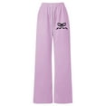 thumbnail image 1 of Tween Girls Bow Drawstring Loose Fit Lightweight Straight Leg Athletic Casual Sweatpants, 1 of 4