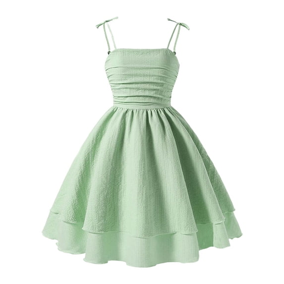 Tween Girls Casual Dresses Spaghetti Strap Party formal Wear Plus Size Dresses Size 14-15T