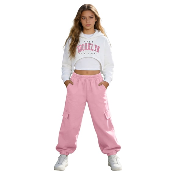 Tween Girls Clothes 3 Piece Cropped Hoodie + Cami Top + Cargo Pants Fall Spring Cute Outfits Fall Outfits