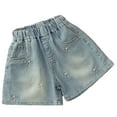 thumbnail image 1 of Tween Girls' Denim Shorts Girls' Jeans Embroidered Summer Shorts for Teen Girls Girl Jeans Size 10-11 Years, 1 of 9