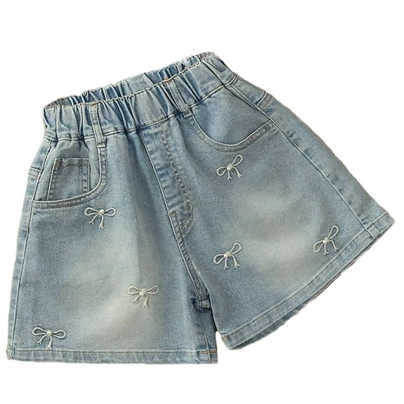 Tween Girls' Denim Shorts Girls' Jeans Embroidered Summer Shorts for Teen Girls Girl Jeans Size 10-11 Years