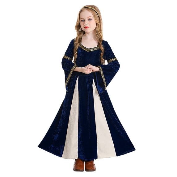 Tween Girls Dresses Festivals Performances Birthday Dress for Girls Size 10-12T,Dark Blue