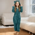 thumbnail image 1 of Tween Girls Fleece Romper Fold-Over Mittens Footies Kids Girl Clothes Winter Kids Pajamas For Kids Girls 11-12 Years Cute Girl Clothing, 1 of 4