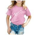 thumbnail image 1 of Tween Girls Graphic T Shirt Short Sleeved Crewneck T-Shirt Summer Casual Unisex Tshirt, 1 of 3