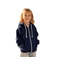 thumbnail image 1 of Tween Girls Hoodies Navy Zip Hoodies Casual Long Sleeve Classic Hoodie Fall Winter Clothes Little Girls Clothes Size 11-12 Years, 1 of 6