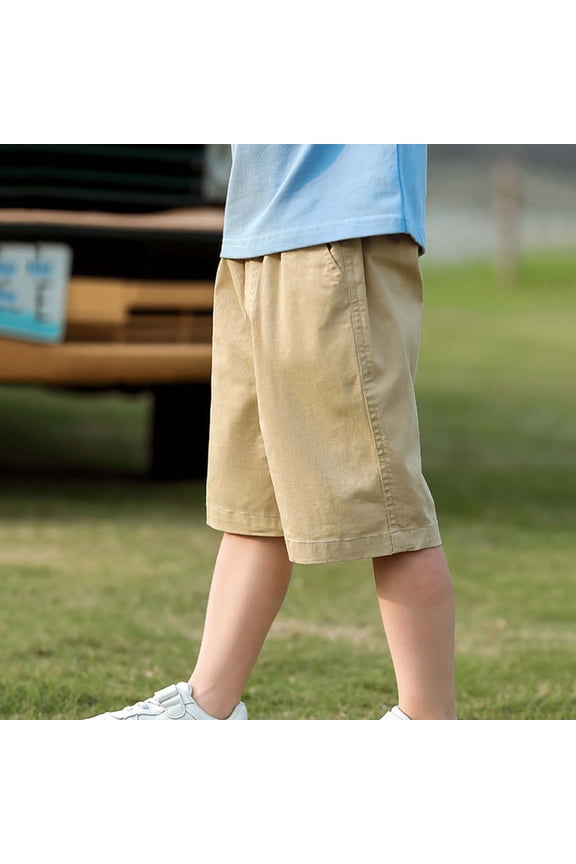 Tween Girls Khaki Summer Girls School Uniform Pants Summer Dress 10-11 Years