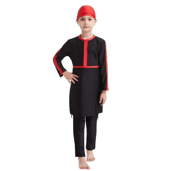 Tween Girls Rash Guard Swimsuit Full Cover Swimwear Long Sleeve Swim Shirt Swim Pants with for Muslim Children Bathing Suit Swimsuits
