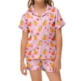 thumbnail image 1 of Tween Girls Silk Pajamas Set Cute Button Down Homewear Set Girls Casual Pajamas Set Christmas Pjs Kids 10-11 Years, 1 of 3