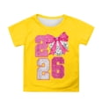 thumbnail image 1 of Tween Girls Summer Short Sleeve T Shirt Cute Cartoon Print Casual Top Kids Graphic Tee Clothes, 1 of 4