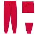 thumbnail image 1 of Tween Girls Sweatpants Athletic Pants for Girls with Pockets Adjustable Drawstring Pants Red Pants Kids Boys Size 12-13 Years Pants, 1 of 5