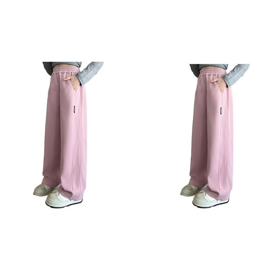 Tween Boys Sweatpants Girls Athletic Joggers with Pockets Drawstring Trousers Pink Pants for Boys Joggers Size 12-13 Years