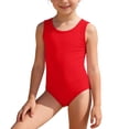 thumbnail image 1 of Tween Girls Swimming Suit Piece Swimsuit Solid Color Toddler Bathing Summer Beachwear for Kids Swimwear, 1 of 4