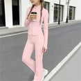 thumbnail image 1 of Tween Girls Tracksuit 2 Piece Sport Outfit Full Zip Up Long Sleeve Jacket And Flare Pants Set Active Yoga Clothes Workout Athletic Sweatsuit Apparel Suit, 1 of 7