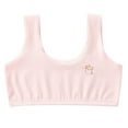 thumbnail image 1 of Tween Girls Training Bra Cotton T-Shirt Bra Comfort No-Padded Wireless Comfort Sleeping Bralette, Pink, M, 1 of 3
