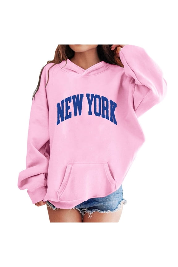 Tween Girls Trendy Clothes Hoodies And Sweatshirts For Girls Comfortable Casual Long Sleeve Hooded Pullover Unique Letter Prints For Kids