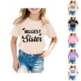 thumbnail image 1 of Tween Girls Trendy Clothes Letter Print Fashion Casual Round Neck Short Sleeved T Shirt Top Comfortable Girls Tops, 1 of 4