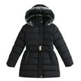 thumbnail image 1 of Tween Girls Winter Down Padded Coat Warm Thickened Lined Hooded Jacket Outerwear Cold Weather Fashion, 1 of 3