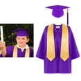 thumbnail image 1 of Tween Graduation Cap and Gown with Tassel Purple Cap and Gown for Tween Graduation Celebration Dress Outfit 10-12 Years, 1 of 8
