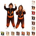 thumbnail image 1 of Tween Halloween Boy Girl Long Sleeve 1-Piece Hooded Jumpsuit Party Outfit, 1 of 7