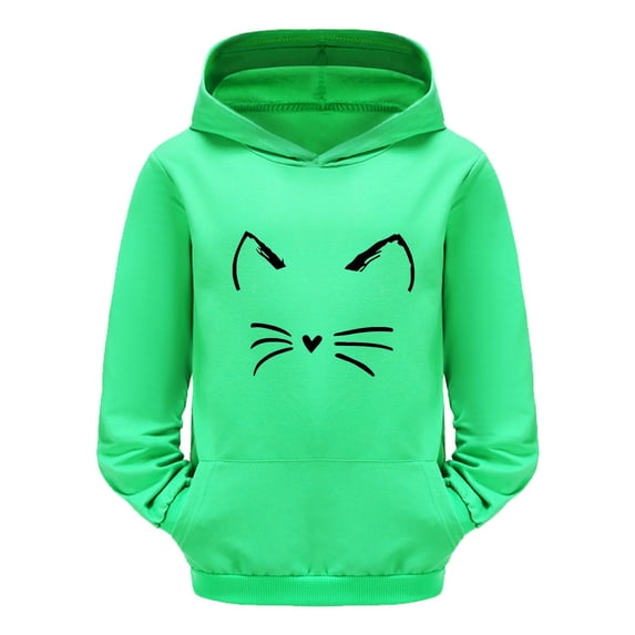 Tween Hoodies for Girls Kids Green Hoodie Casual Long Sleeve Hoodie Sweatershirt Pullover Warm Fall Winter Clothes 10-11 Years Girls Clothes