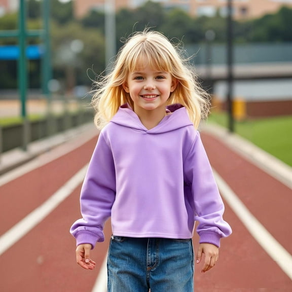 Tween Girls Hoodie Kids Purple Hoodies Long Sleeve Hooded Sweatshirt Top Fall Winter Clothes Boy Clothes 11-12 Years