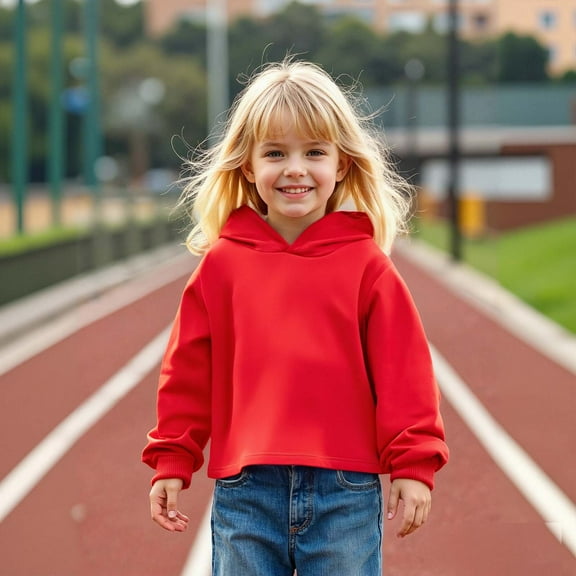 Tween Hoddies Kids Red Hoodies Long Sleeve Soft Sweatshirts Top Fall Winter Clothes Size 11-12 Years Girls Clothes