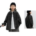 thumbnail image 1 of Tween Jean Jacket Button Denim Jacket Tween Cowboy Jacket Black Jacket Girls Tween Boys Clothes Size 14-15 Years, 1 of 9