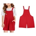 thumbnail image 1 of Tween Jumpsuit Sleeveless Wide Leg Overalls Pants with Pockets Summer Clothes 10-12 Years, 1 of 8