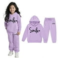 thumbnail image 1 of Tween Kids Sweatsuit Set for Girls 2PC Long Sleeve Purple Tracksuit Hoodie Sweatpants Set Warm Fall Winter Clothes Girls Clothing Size 10-11 Years, 1 of 5