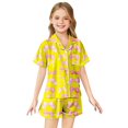 thumbnail image 1 of Tween Satin Pajamas For Boy Bowknot Button Down Sleepwear Set Toddler Girl Sleepwear Little Girls Christmas Pajamas 12-13 Years, 1 of 3