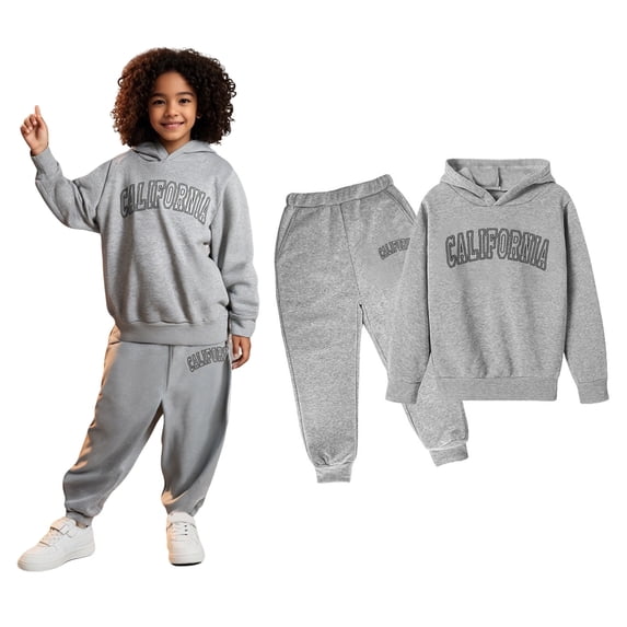 Tween Sweatsuit Set for Girls,2 Piece Long Sleeve Letter Pattern Hooded Sweatshirt Leggings Pants Fall Clothes Girls Clothes 13-14 Years